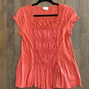 Anthropologie Cotton Peplum Top